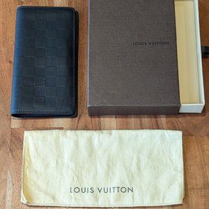 Louis Vuitton Brazza Wallet - Damier Infini Onyx (Black Leather)